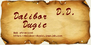 Dalibor Dugić vizit kartica